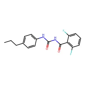 Benzamide, 2,6-difluoro-N-(((4-propylphenyl)amino)carbonyl)- structure