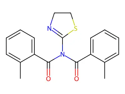 Benzamide, N-(4,5-dihydro-2-thiazolyl)-2-methyl-N-(2-methylbenzoyl)- structure