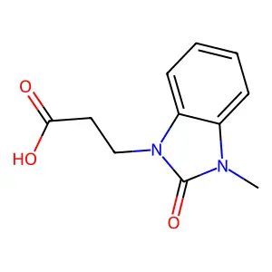2,3-Dihydro-3-methyl-2-oxo-1H-benzimidazole-1-propanoic acid structure