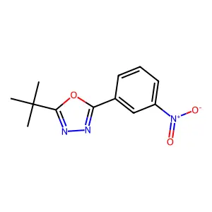 5-tert-Butyl-2-(3-(nitrophenyl)-1,3,4-oxadiazole structure