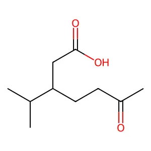 6-Oxo-3-(propan-2-yl)heptanoic acid structure