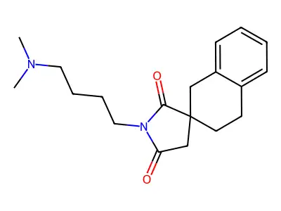 Spiro(naphthalene-2(1H),3'-pyrrolidine)-2',5'-dione, 3,4-dihydro-1'-(4-(dimethylamino)butyl)-, hydrochloride structure