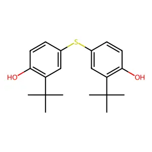 2-Tert-butyl-4-(3-tert-butyl-4-hydroxyphenyl)sulfanylphenol structure