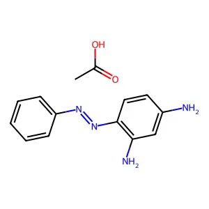 1,3-Benzenediamine, 4-(2-phenyldiazenyl)-, acetate (1:1) structure