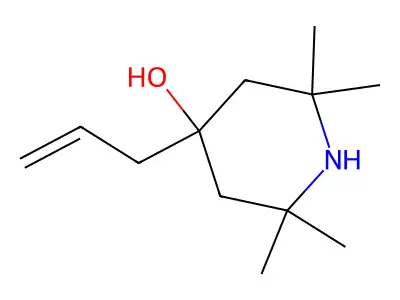2,2,6,6-Tetramethyl-4-prop-2-enylpiperidin-4-ol structure
