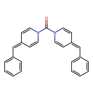 Bis(4-benzylidenepyridin-1-yl)methanone structure