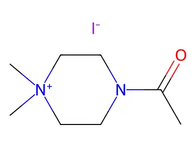 1,1-Dimethyl-4-acetylpiperazinium structure