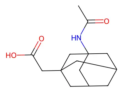 2-[(1r,3s,5R,7S)-3-acetamidoadamantan-1-yl]acetic acid structure