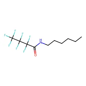 2,2,3,3,4,4,4-Heptafluoro-N-hexylbutanamide structure