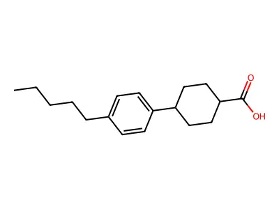 Cyclohexanecarboxylic acid, 4-(4-pentylphenyl)-, trans- structure