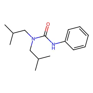 Urea, N,N-bis(2-methylpropyl)-N'-phenyl- structure