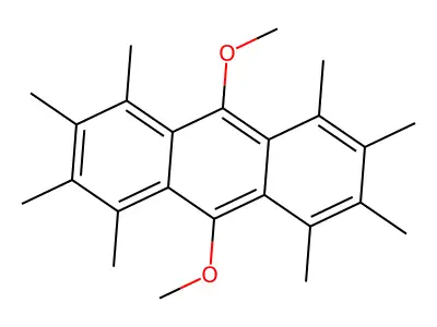 9,10-Dimethoxy-1,2,3,4,5,6,7,8-octamethylanthracene structure