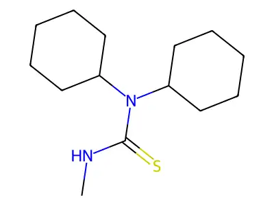 1,1-Dicyclohexyl-3-methylthiourea structure