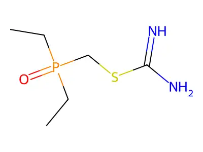 (Diethylphosphinyl)methyl carbamimidothioate structure