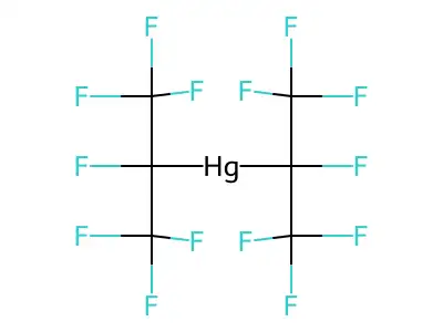 Bis(heptafluoroisopropyl)mercury structure