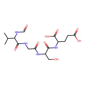 N-Formyl-val-gly-ser-glu structure