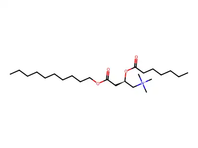 [(2R)-4-decoxy-2-heptanoyloxy-4-oxo-butyl]-trimethyl-ammonium structure