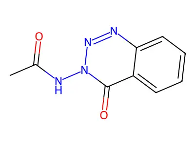 N-(4-Oxo-1,2,3-benzotriazin-3(4H)-yl)acetamide structure