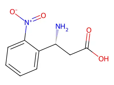 (R)-3-Amino-3-(2-nitrophenyl)propanoic acid structure