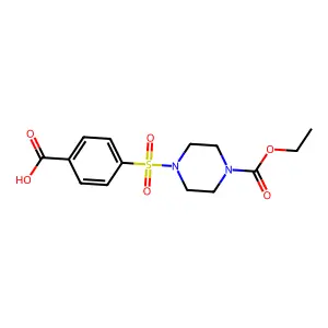 4-(4-Carboxy-benzenesulfonyl)-piperazine-1-carboxylic acid ethyl ester structure
