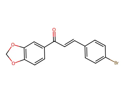 1-(1,3-Benzodioxol-5-yl)-3-(4-bromophenyl)-2-propen-1-one structure