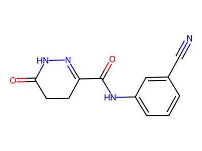 N-(3-cyanophenyl)-6-oxo-1,4,5,6-tetrahydropyridazine-3-carboxamide structure