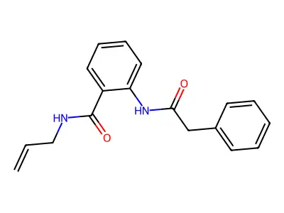 2-[(2-phenylacetyl)amino]-N-prop-2-enylbenzamide structure