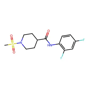N-(2,4-difluorophenyl)-1-methylsulfonylpiperidine-4-carboxamide structure