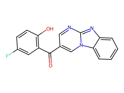 (5-Fluoro-2-hydroxyphenyl)-pyrimido[1,2-a]benzimidazol-3-ylmethanone structure