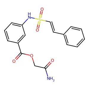 Carbamoylmethyl 3-(2-phenylethenesulfonamido)benzoate structure