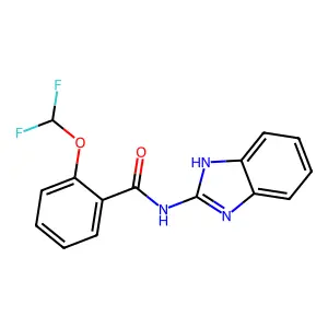 N-(1H-benzimidazol-2-yl)-2-(difluoromethoxy)benzamide structure
