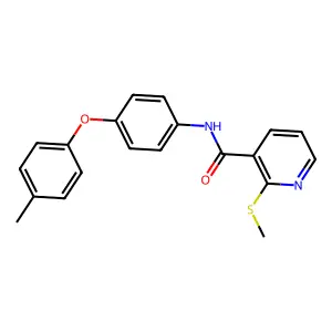2-(Methylthio)-N-(4-(p-tolyloxy)phenyl)nicotinamide structure