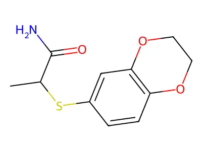 2-((2,3-Dihydrobenzo[b][1,4]dioxin-6-yl)thio)propanamide structure