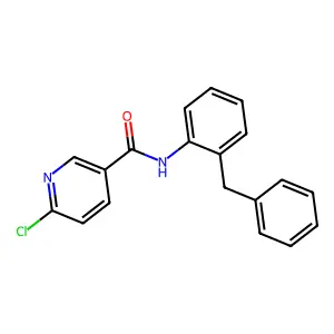 N-(2-benzylphenyl)-6-chloropyridine-3-carboxamide structure