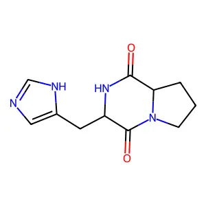 Cyclo(-D-His-Pro) structure