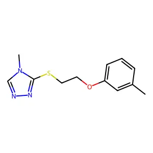 4-Methyl-3-[2-(3-methylphenoxy)ethylsulfanyl]-1,2,4-triazole structure