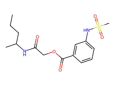 [2-Oxo-2-(pentan-2-ylamino)ethyl] 3-(methanesulfonamido)benzoate structure