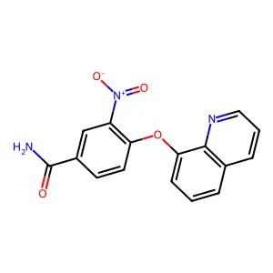 3-Nitro-4-(8-quinolinyloxy)benzamide structure