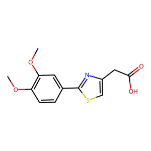 [2-(3,4-Dimethoxyphenyl)-1,3-thiazol-4-yl]acetic acid structure