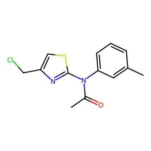 N-[4-(chloromethyl)-1,3-thiazol-2-yl]-N-(3-methylphenyl)acetamide structure