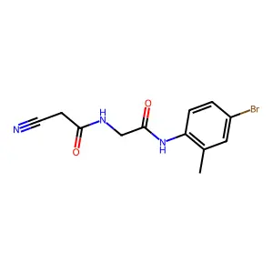 N-[2-[(4-Bromo-2-methylphenyl)amino]-2-oxoethyl]-2-cyanoacetamide structure