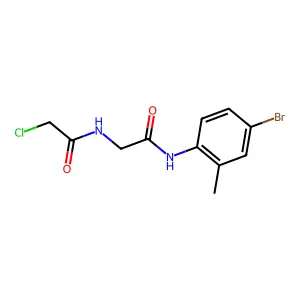 N-{[(4-bromo-2-methylphenyl)carbamoyl]methyl}-2-chloroacetamide structure