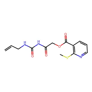2-(3-Allylureido)-2-oxoethyl 2-(methylthio)nicotinate structure