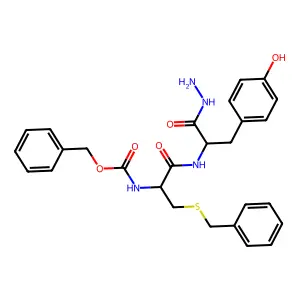 Cbz-DL-Cys(Bn)-DL-Tyr-NHNH2 structure