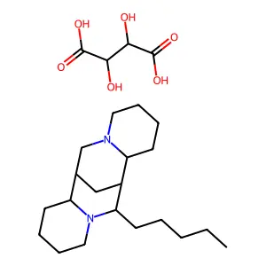 17-Pentylsparteine dihydrogen tartrate structure