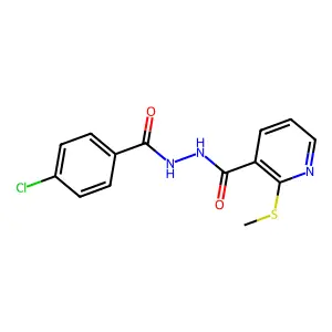 N'-(4-chlorobenzoyl)-2-methylsulfanylpyridine-3-carbohydrazide structure