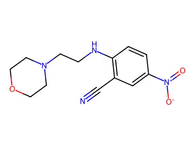 2-[(2-Morpholin-4-ylethyl)amino]-5-nitrobenzonitrile structure
