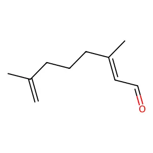 (2Z)-3,7-dimethylocta-2,7-dienal structure