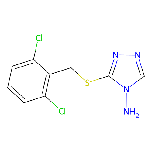 3-[(2,6-Dichlorophenyl)methylsulfanyl]-1,2,4-triazol-4-amine structure