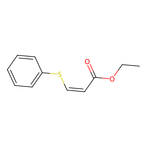 Acrylic acid, 3-(phenylthio)-, ethyl ester structure